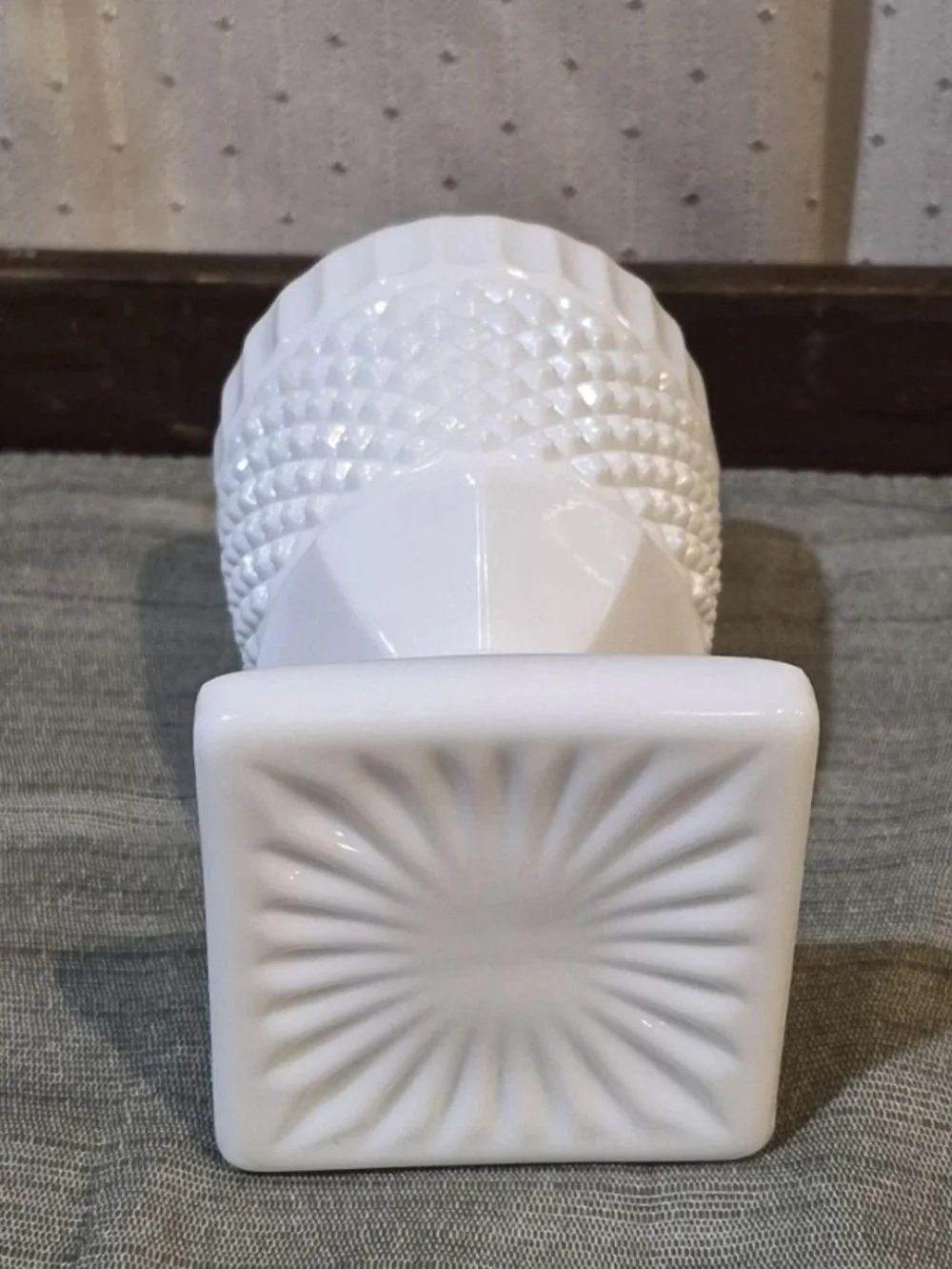 Westmoreland Milk Glass English Hobnail Goblet Square Base 5-1/8